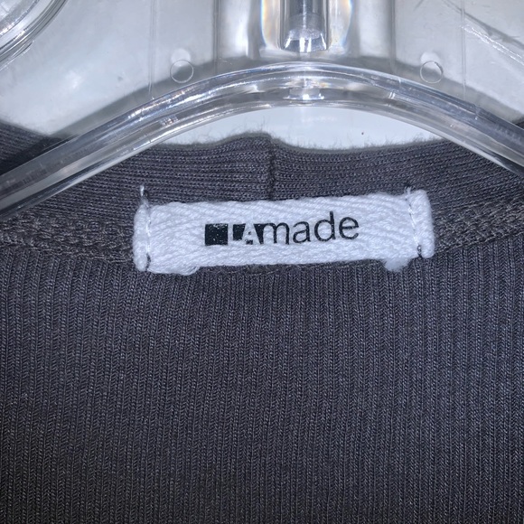 LAmade Heathered Gray Floor Length Cardigan with Side Slits. Made In The USA. - Picture 2 of 6